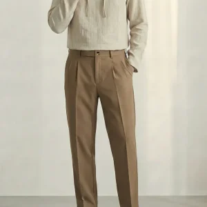 Alternative view of Camel Straight Fit Tailored Premium Trousers