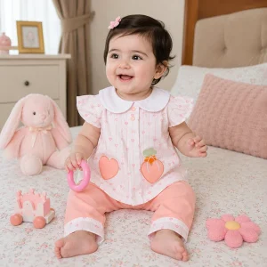 Alternative view of Baby Girls Shirt & Pajama Set Hearts Baby Pink
