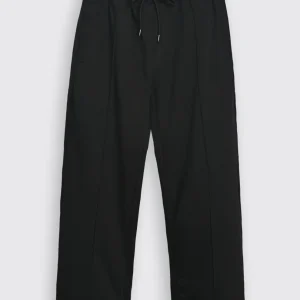 TERRY TAPERED BLACK TROUSER