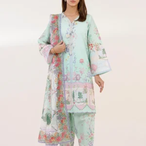 Stitched Printed Muzlin Suit